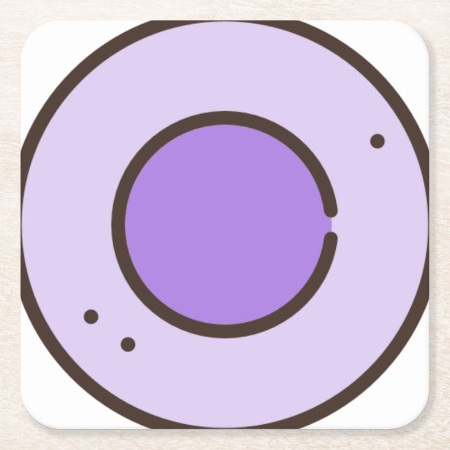 candy square paper coaster (Front)