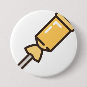 candy-stick-1 7.5 cm round badge