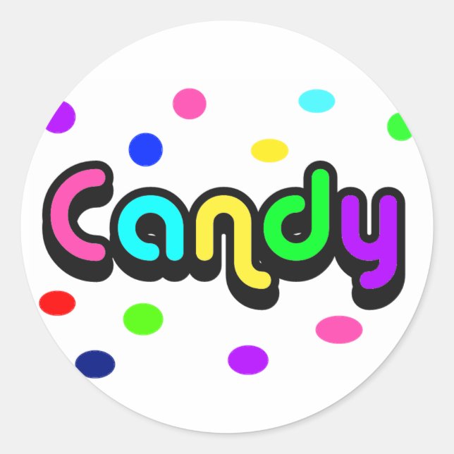 Candy-sticker Classic Round Sticker (Front)