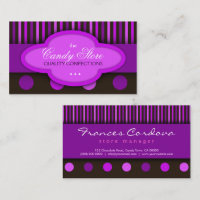 Candy Store Chocolates Confectionery Business Card