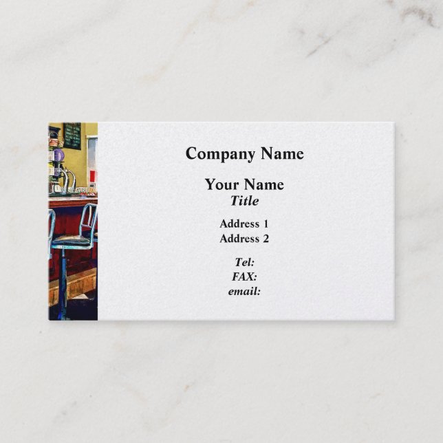 Candy Store With Soda Fountain Business Card (Front)