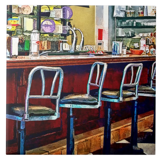 Candy Store With Soda Fountain Tile (Front)