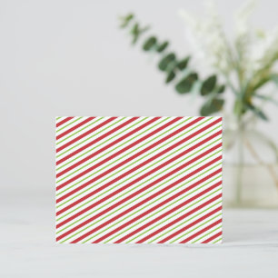 Candy Stripe Christmas Postcard