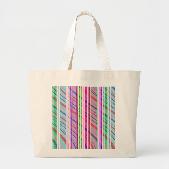 Candy Stripe Large Tote Bag (Front)