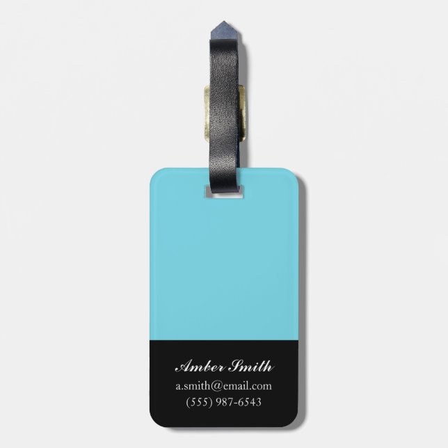 Candy Stripe Luggage Tag (Back Vertical)