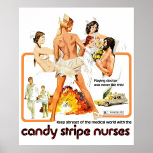 Candy Stripe Nurses Poster