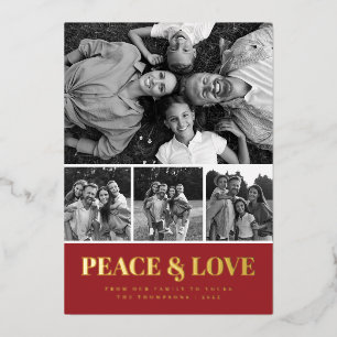 Candy Stripe Peace & Love Photo Collage