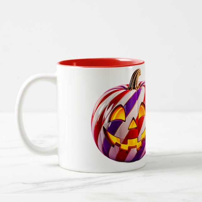 Candy Stripe Pumpkin I Mug (Left)