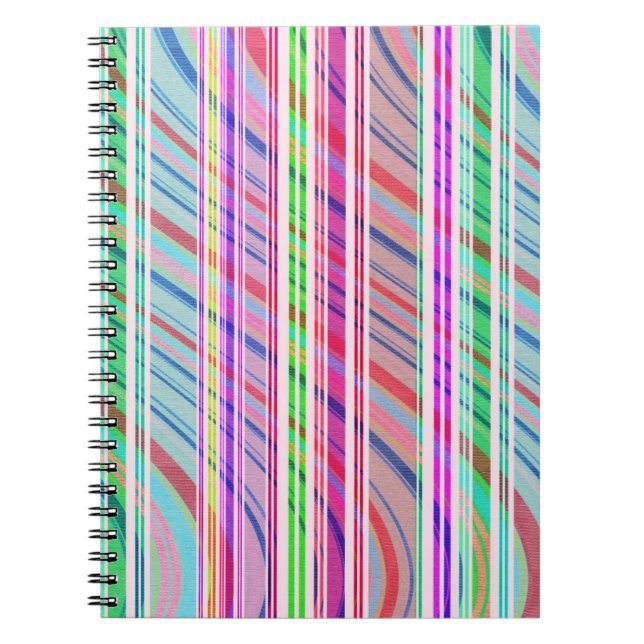 Candy Stripe Spiral Notebook (Front)