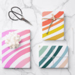 Candy Stripes Colourful Orange Pink Blue Gren Wrapping Paper Sheet<br><div class="desc">Hope you like this hand made paper variety pack.  Check out my shop for lots more colours and patterns and let me know if you'd like something customised.</div>