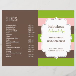Candy Stripes Folded Brochure