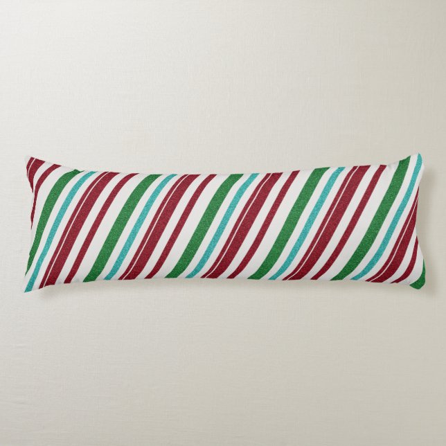 Candy Stripes Glitter Body Cushion (Front)