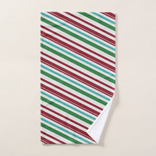 Candy Stripes Glitter Hand Towel