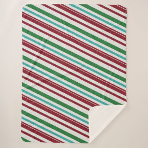 Candy Stripes Glitter Sherpa Blanket