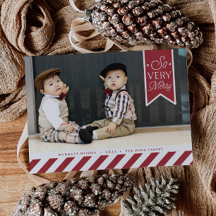 Candy Stripes   Holiday Photo Card