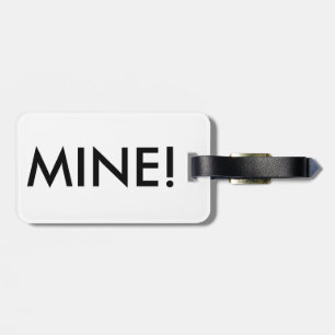 Candy Stripes "Mine!" Luggage Label