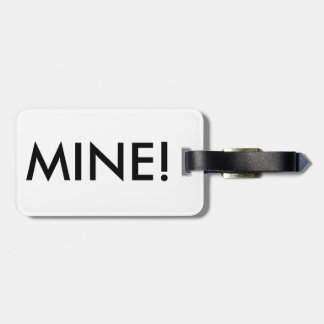 Candy Stripes "Mine!" Luggage Label