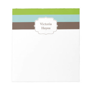 Candy Stripes Personalised Notepad