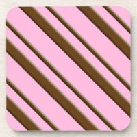 Candy Stripes, pink and chocolate brown