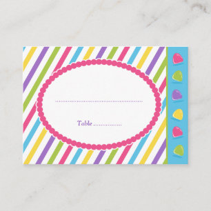 Candy Stripes Place Card