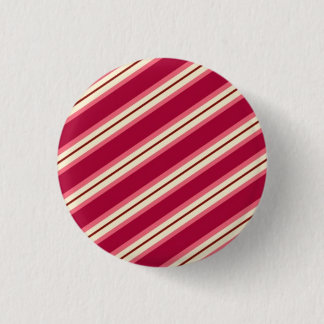 Candy Stripes: Raspberry 3 Cm Round Badge