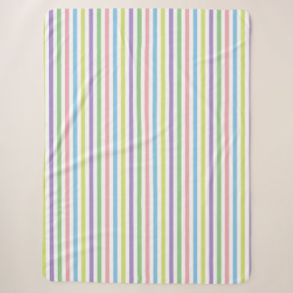 Candy Stripes Sherpa Blanket