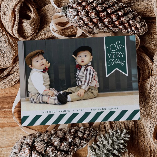 Candy Stripes | Very Merry Photo Holiday Card (Creator Uploaded)