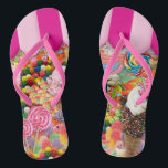 Candy Super Sweet Ice Cream Funny Jandals<br><div class="desc">Candy Sweet Sixteen Ice Cream funny flip flops.</div>