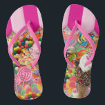 Candy Super Sweet Ice Cream Funny Jandals<br><div class="desc">Candy Sweet Sixteen Ice Cream funny flip flops.</div>
