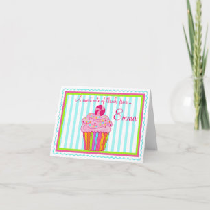 Candy Surpise Cupcake Thank You Note Cards