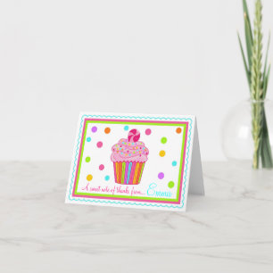 Candy Surpise Cupcake Thank You Note Cards