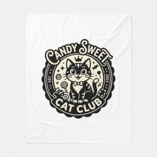 Candy Sweet Cat Funny Cat Graphic - Candy Sweet Ca Fleece Blanket