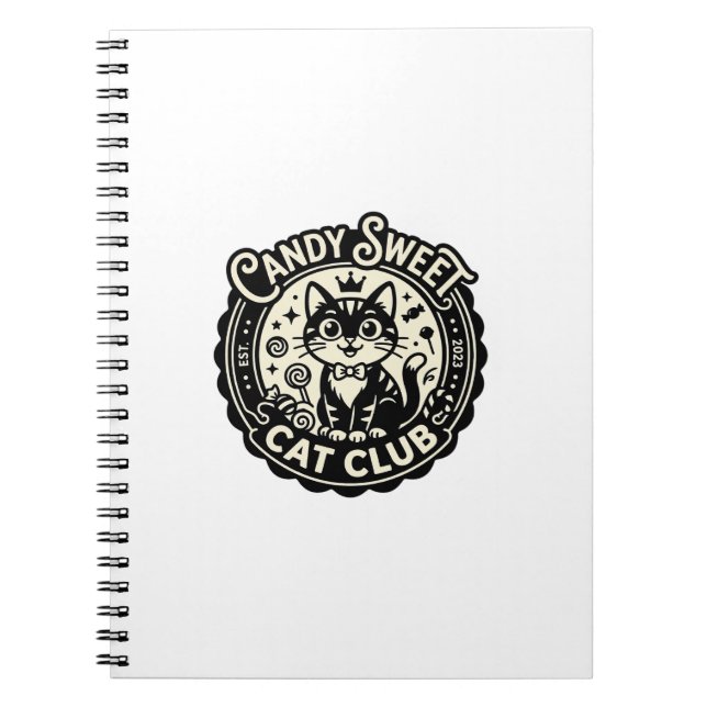 Candy Sweet Cat Funny Cat Graphic - Candy Sweet Ca Notebook (Front)