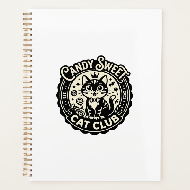 Candy Sweet Cat Funny Cat Graphic - Candy Sweet Ca Planner (Front)