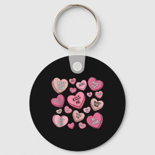 Candy Sweet Heart Love Valentines Day Shirt Women Key Ring