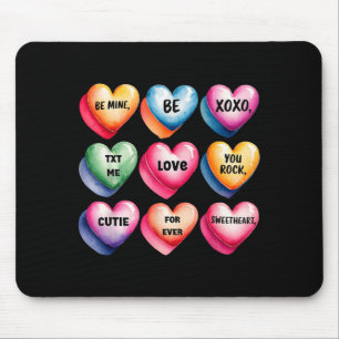 Candy Sweet Heart Valentines Day Design For Women  Mouse Pad