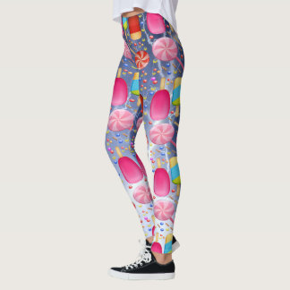 CANDY SWEET PATTERN RAINBOW LEGGINGS