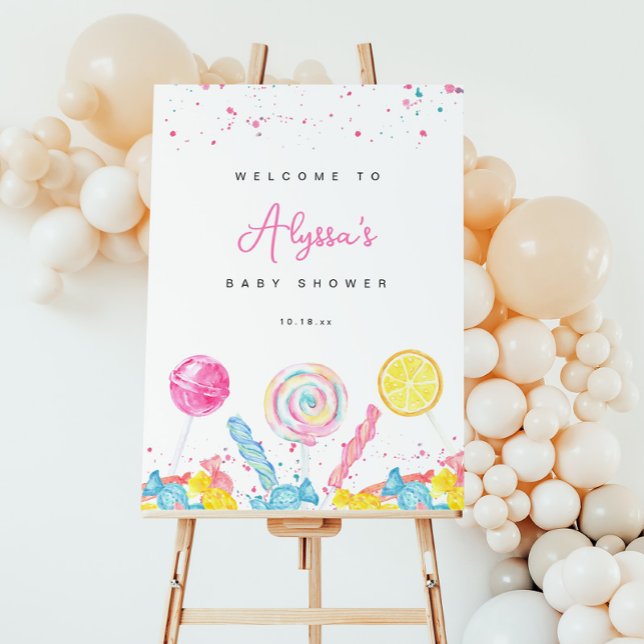 Candy Sweet Shop Baby Shower Welcome Sign (Creator Uploaded)