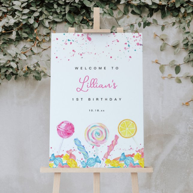 Candy Sweet Shop Birthday Welcome Sign (Creator Uploaded)