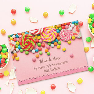 Candy Sweet Shop Thank You Card