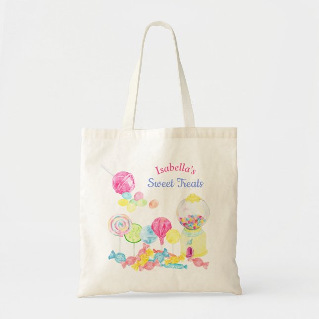 Candy Sweet Treats Personalised Birthday  Tote Bag (Front)