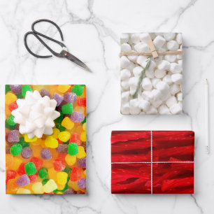 Candy Sweets Marshmallow Gumdrop Wrapping Papers Wrapping Paper Sheet