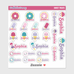 Candy Sweets Personalised Name Labels   School
