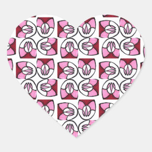 Candy Swirl Heart Sticker