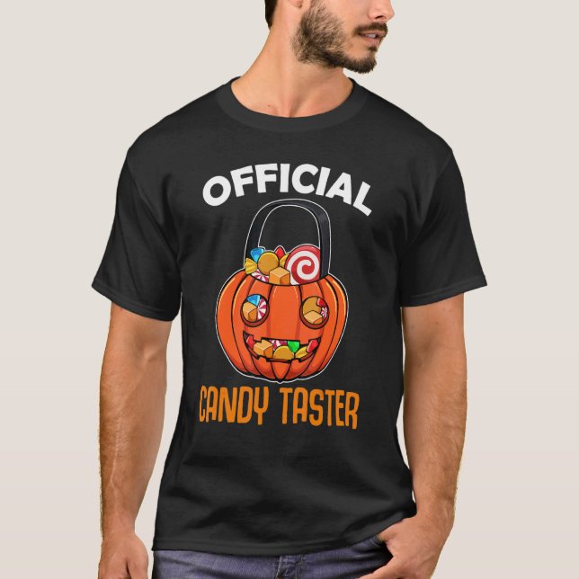 Candy  Taster Pumpkin Sweets Cute T-Shirt (Front)