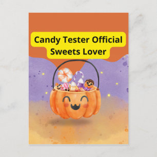 Candy Tester Official Sweets Lover Postcard
