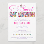 Candy Theme BAT MITZVAH Birthday Invitation<br><div class="desc">Candy Theme Sweet BAT MITZVAH Birthday Invitation</div>