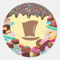 Candy theme, chocolate, golden ticket, rainbow