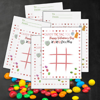 Candy Tic Tac Toe Valentine Card