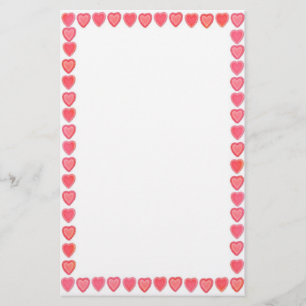 Candy Valentine Hearts Stationery